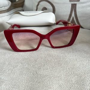 Valentino red sunglasses